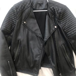 FAUX LEATHER JACKET TOPSHOP